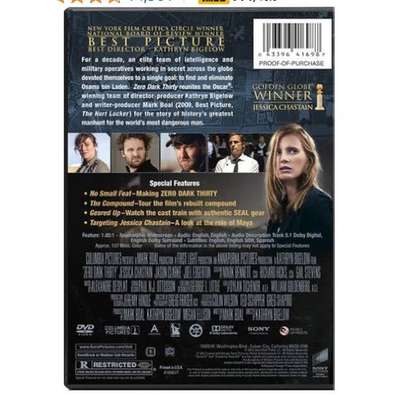 Zero Dark Thirty (Blu-ray/DVD Combo) SEALED - Picture 2 of 3